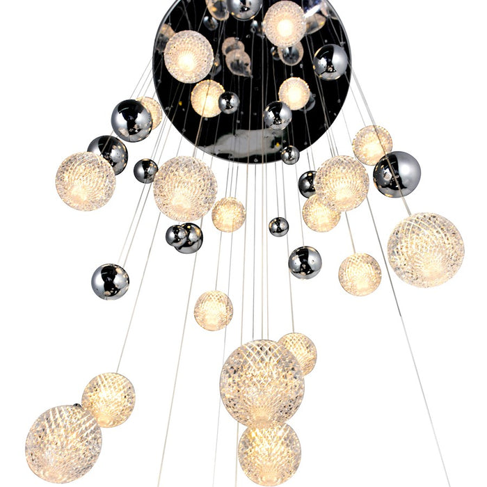 CWI Lighting Siena 24" Chandelier, Chrome