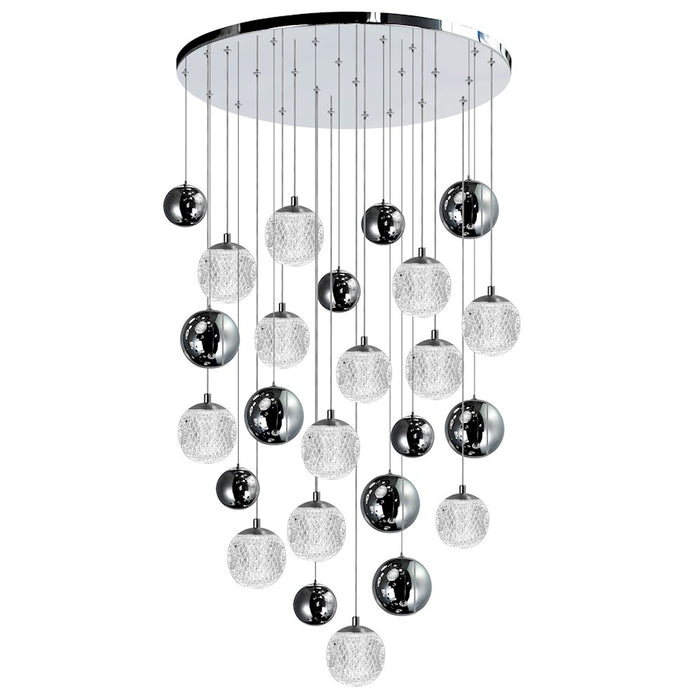 CWI Lighting Siena 24" Chandelier, Chrome