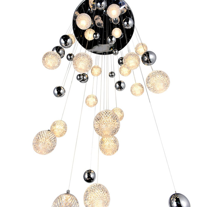 CWI Lighting Siena 32" Chandelier, Chrome