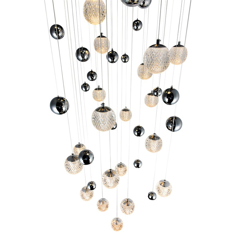 CWI Lighting Siena 32" Chandelier, Chrome