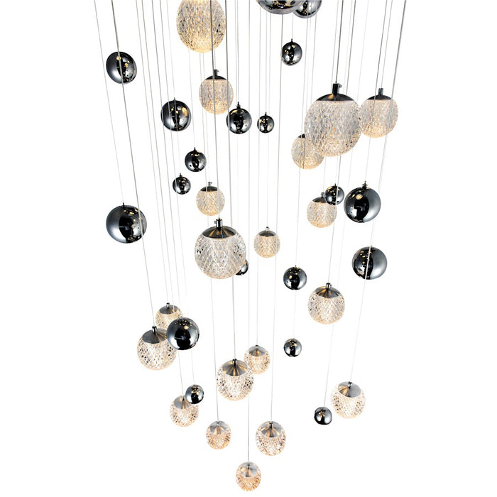 CWI Lighting Siena 32" Chandelier, Chrome