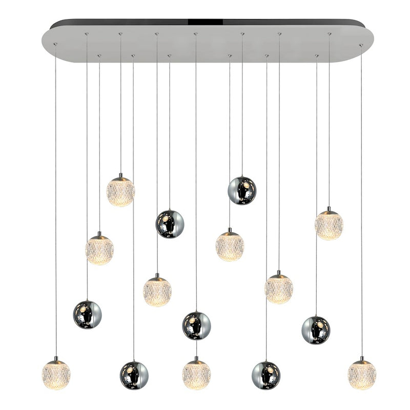 CWI Lighting Siena 40" Chandelier, Chrome