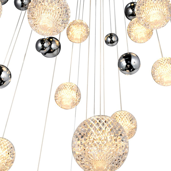 CWI Lighting Siena 40" Chandelier, Chrome