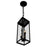 CWI Lighting Windsor 4 Light Outdoor Ceiling Light, Black/Clear