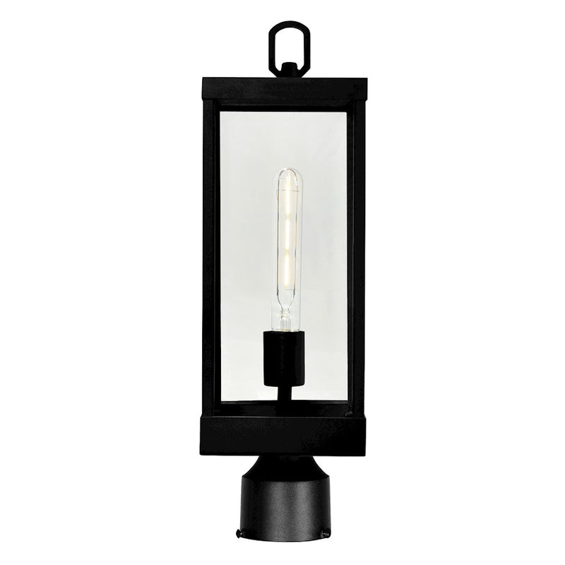 CWI Lighting Windsor 1 Light Outdoor Lantern Head, Black/Clear