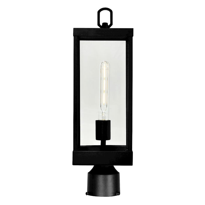 CWI Lighting Windsor 1 Light Outdoor Lantern Head, Black/Clear