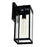 CWI Lighting Windsor 1 Light Outdoor 7" Wall Light, Black/Clear