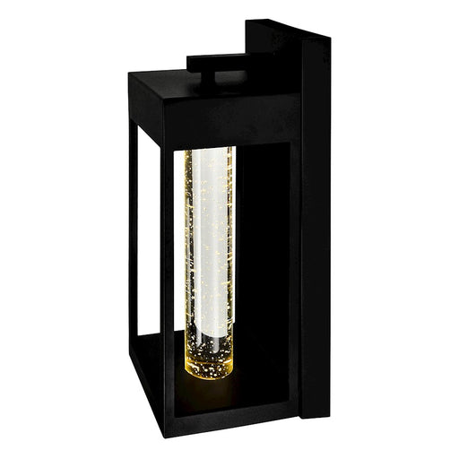 CWI Lighting Rochester 5" Outdoor Wall Light, Black/Clear