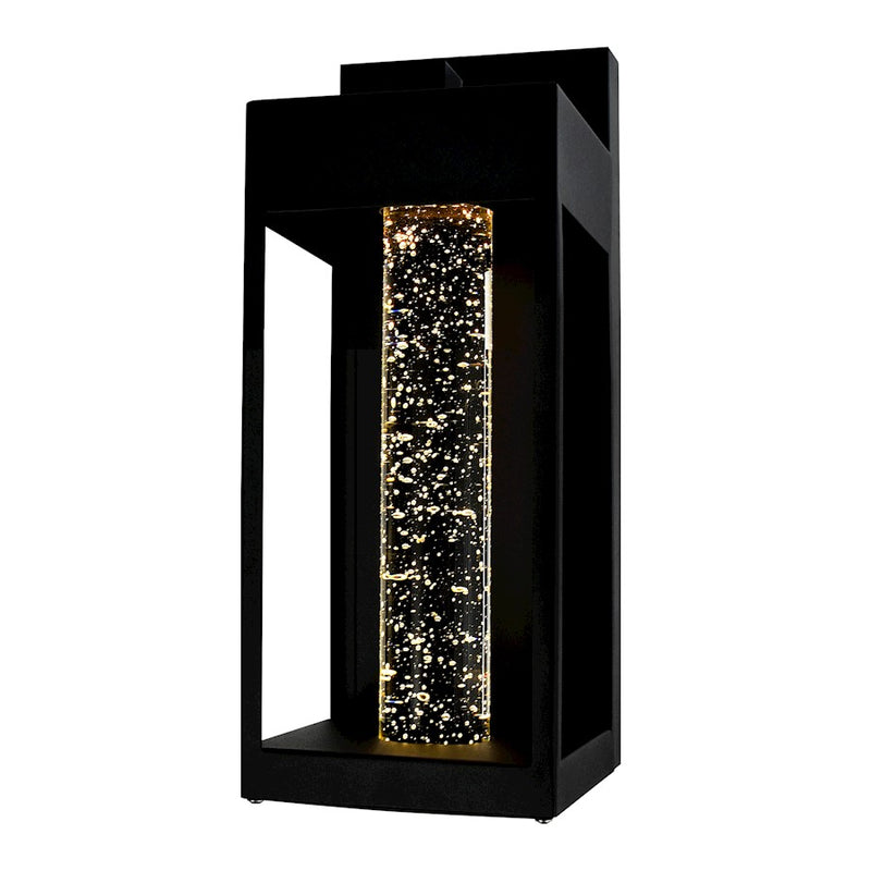 CWI Lighting Rochester 5" Outdoor Wall Light, Black/Clear