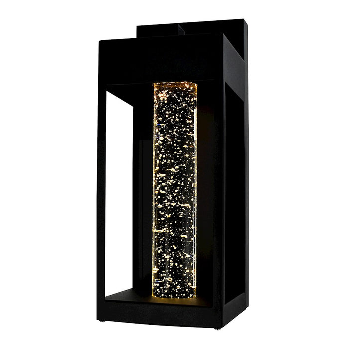 CWI Lighting Rochester 5" Outdoor Wall Light, Black/Clear