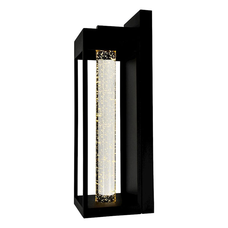 CWI Lighting Rochester Outdoor Wall Light, Black/Clear 101 C