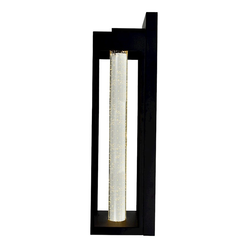 CWI Lighting Rochester Outdoor Wall Light, Black/Clear