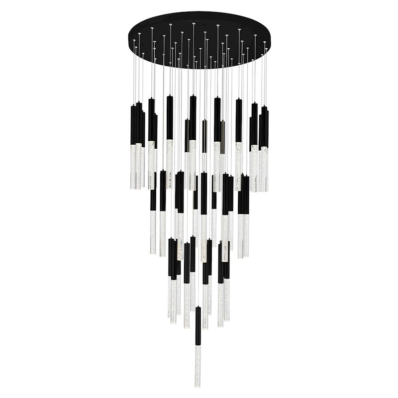CWI Lighting Dragonswatch 32" Chandelier, Black