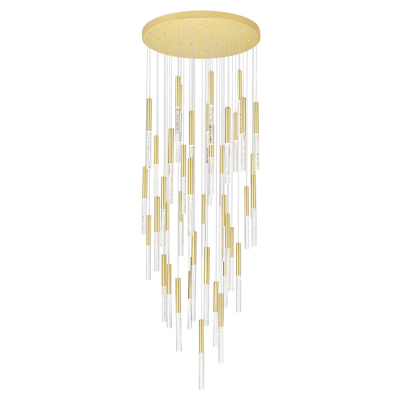 CWI Lighting Dragonswatch 32" Chandelier, Satin Gold