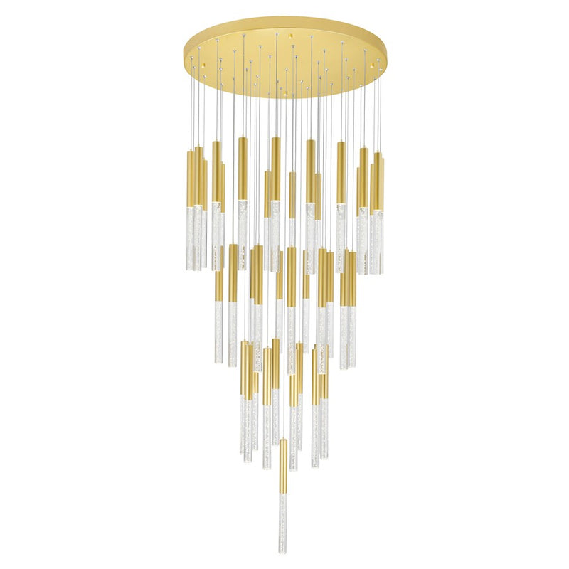CWI Lighting Dragonswatch 32" Chandelier, Satin Gold