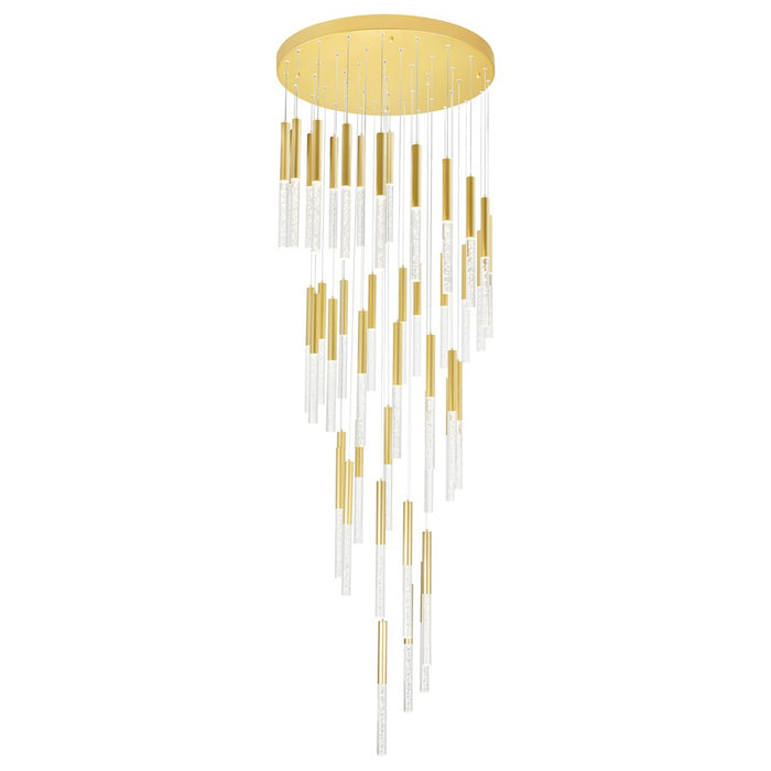 CWI Lighting Dragonswatch 32" Chandelier, Satin Gold