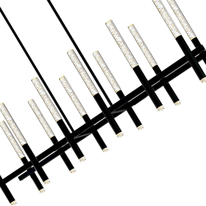 CWI Lighting Dragonswatch 48" Chandelier, Black