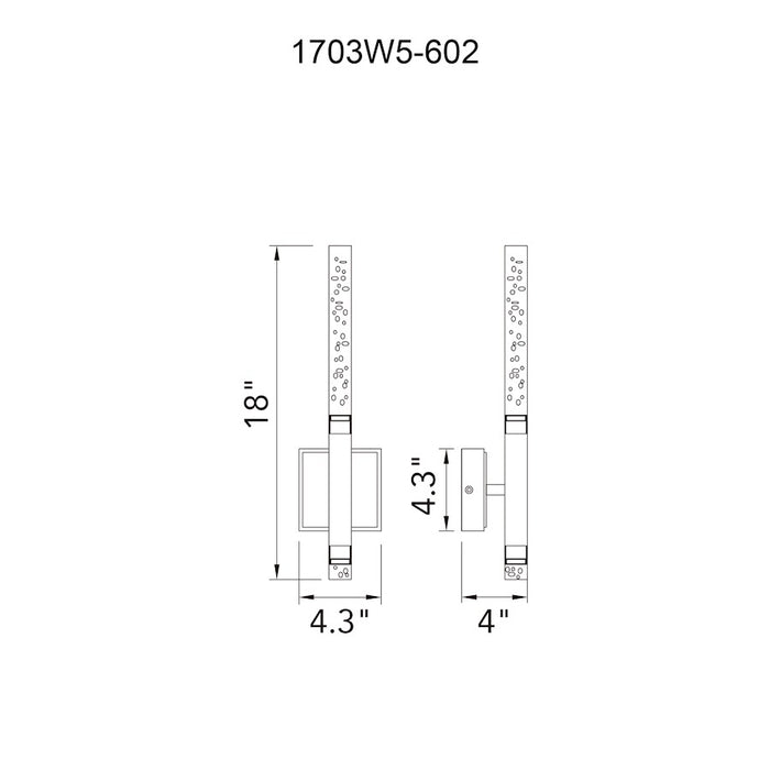 CWI Lighting Dragonswatch Wall Light, Satin Gold