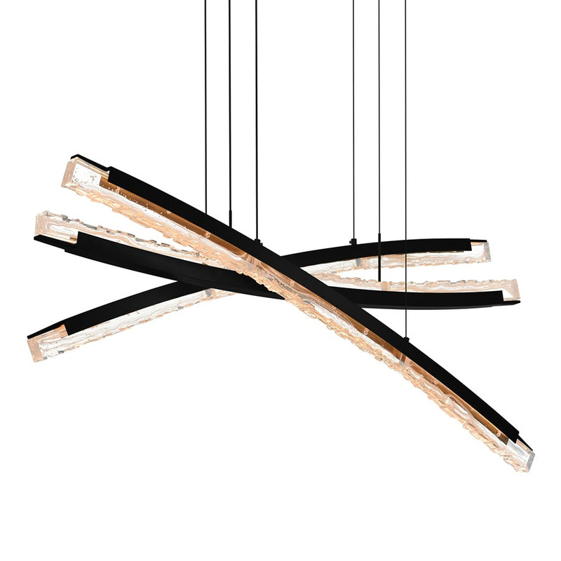CWI Lighting Saber Integrated LED 50" Chandelier, Black
