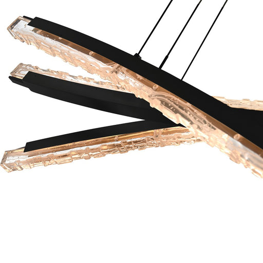 CWI Lighting Saber Integrated LED 50" Chandelier, Black