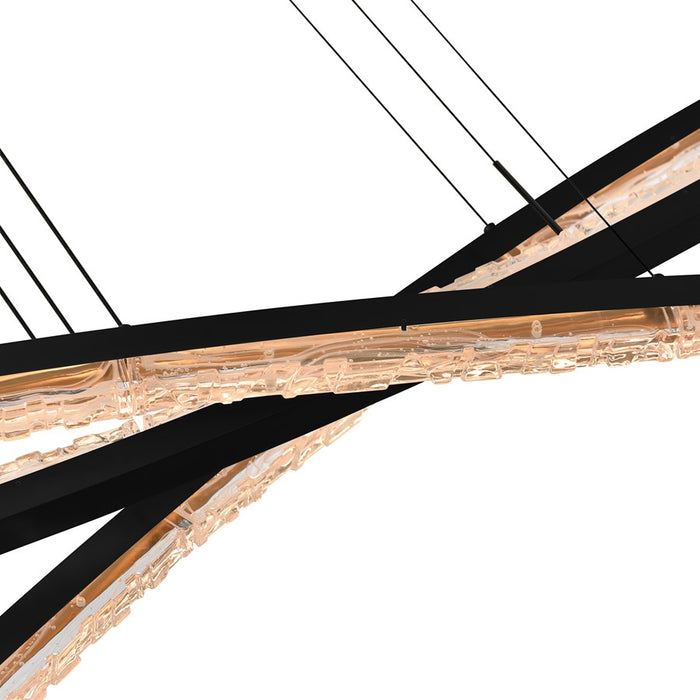 CWI Lighting Saber Integrated LED 50" Chandelier, Black