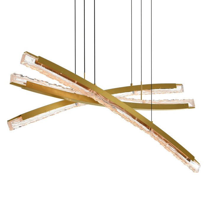 CWI Lighting Saber Integrated LED 50" Chandelier, Brass