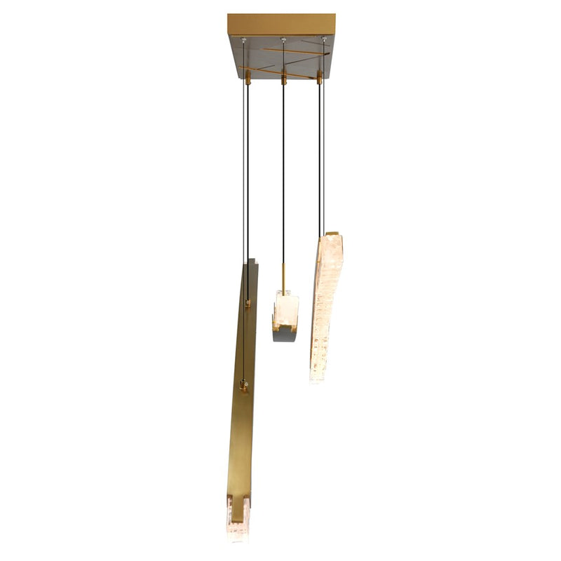 CWI Lighting Saber Integrated LED 50" Chandelier, Brass