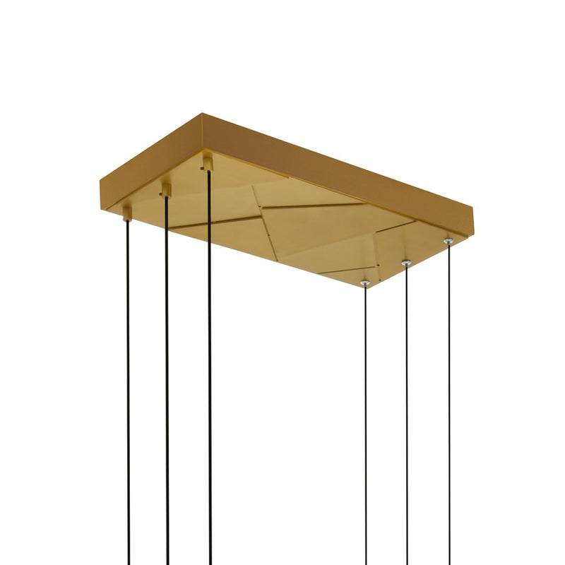 CWI Lighting Saber Integrated LED 50" Chandelier, Brass