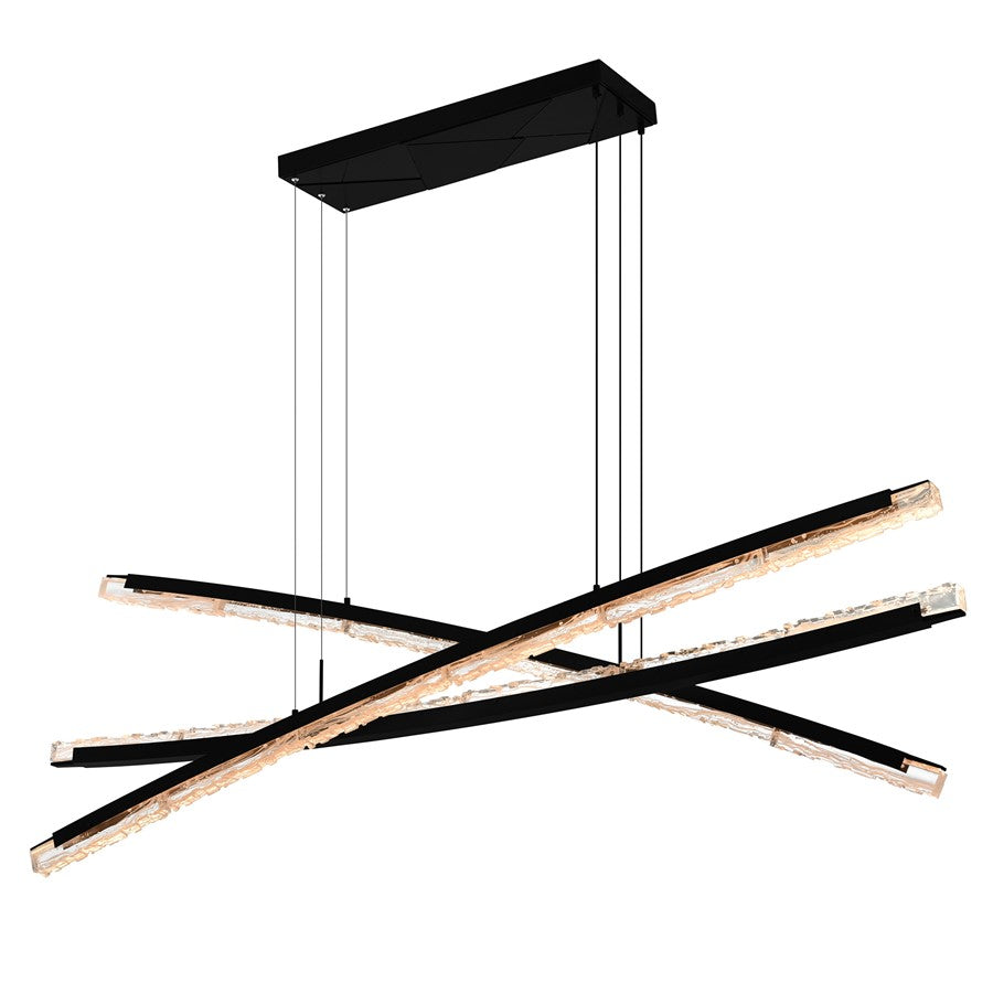 CWI Lighting Saber Integrated LED 70" Chandelier, Black