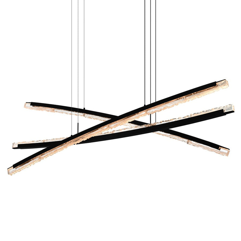 CWI Lighting Saber Integrated LED 70" Chandelier, Black