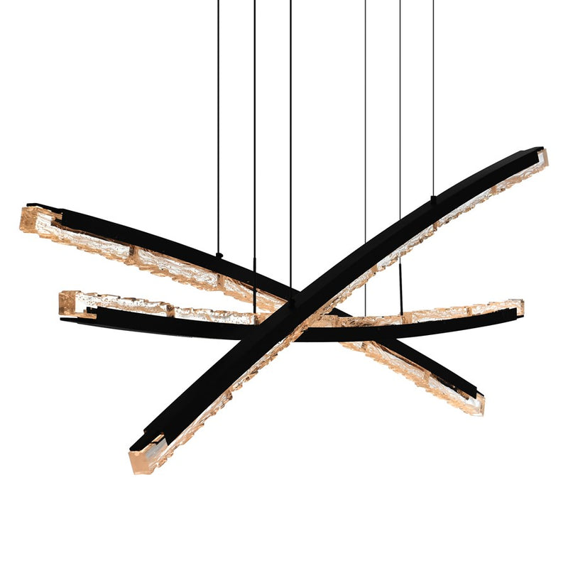 CWI Lighting Saber Integrated LED 70" Chandelier, Black