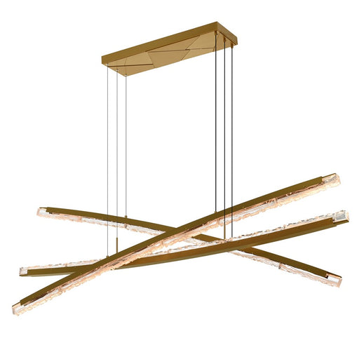 CWI Lighting Saber Integrated LED 70" Chandelier, Brass