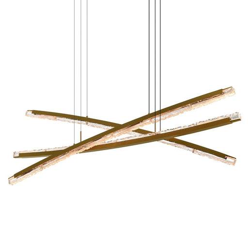CWI Lighting Saber Integrated LED 70" Chandelier, Brass