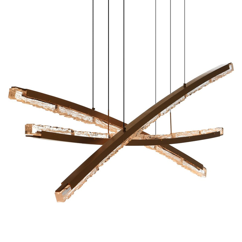 CWI Lighting Saber Integrated LED 70" Chandelier, Brass