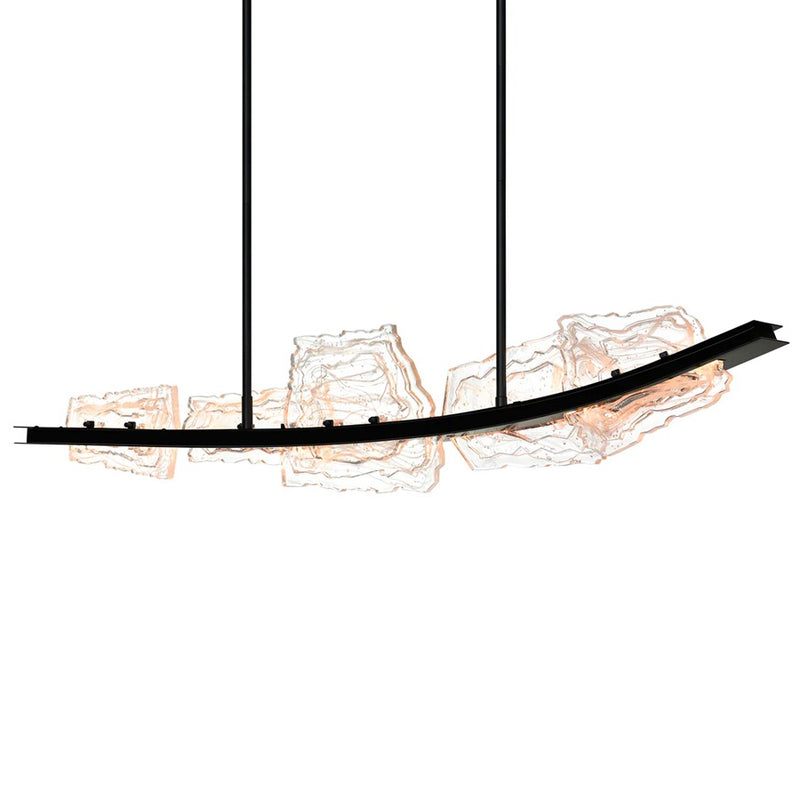 CWI Lighting Arcus LED 50" Black Chandelier/Handcrafted Glass