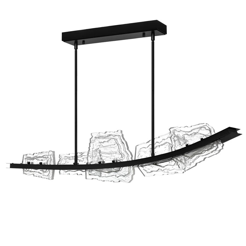 CWI Lighting Arcus LED 50" Black Chandelier/Handcrafted Glass