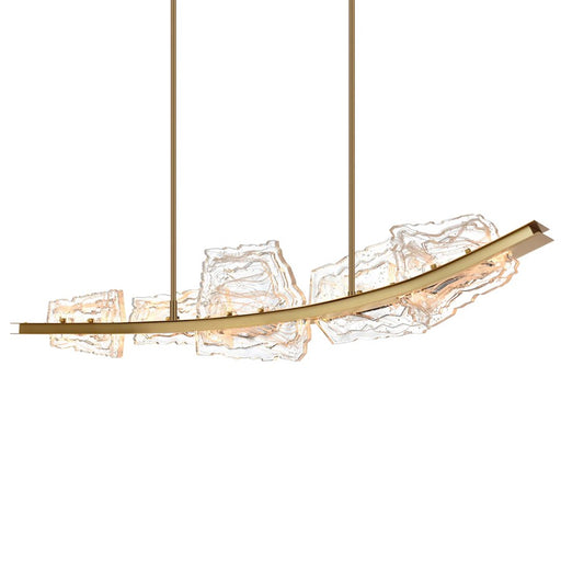 CWI Lighting Arcus LED 50" Brass Chandelier/Handcrafted Glass