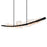CWI Lighting Arcus LED 70" Black Chandelier/Handcrafted Glass