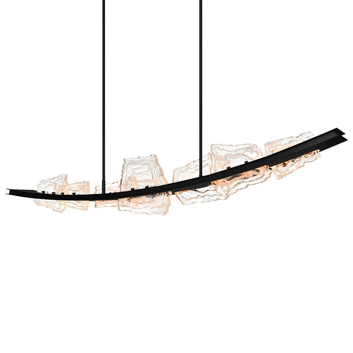 CWI Lighting Arcus LED 70" Black Chandelier/Handcrafted Glass