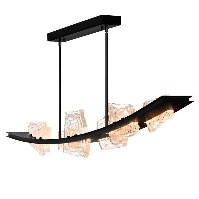 CWI Lighting Arcus LED 70" Black Chandelier/Handcrafted Glass