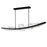 CWI Lighting Arcus LED 70" Black Chandelier/Handcrafted Glass