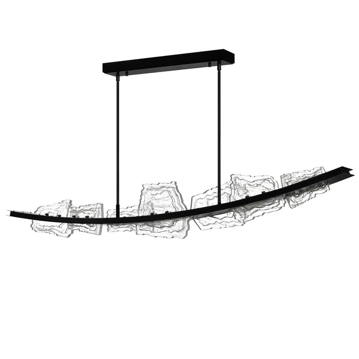 CWI Lighting Arcus LED 70" Black Chandelier/Handcrafted Glass