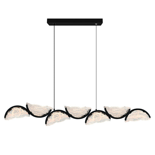CWI Lighting Moon Integrated LED 54" Chandelier, Black
