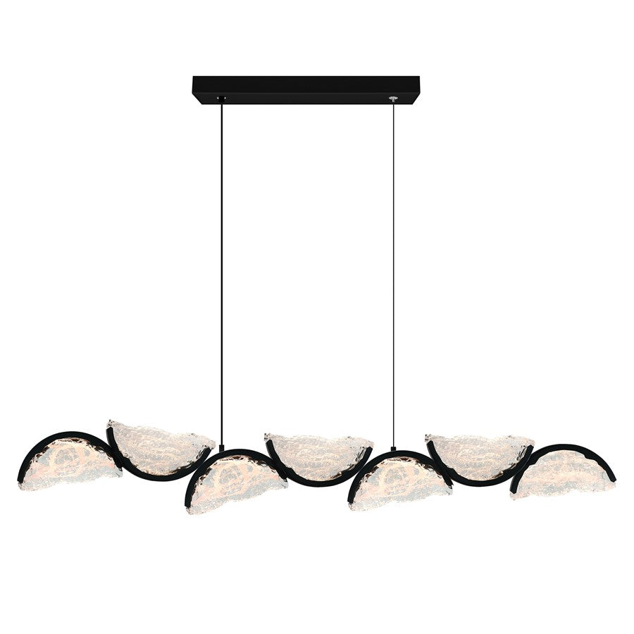 CWI Lighting Moon Integrated LED 54" Chandelier, Black