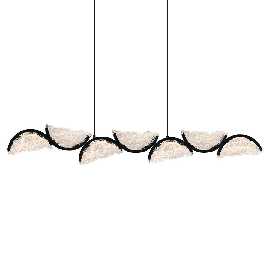 CWI Lighting Moon Integrated LED 54" Chandelier, Black