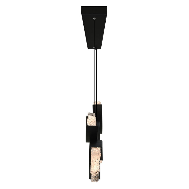 CWI Lighting Moon Integrated LED 54" Chandelier, Black
