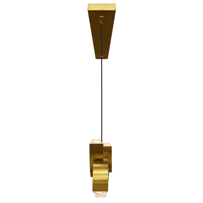 CWI Lighting Moon Integrated LED 54" Chandelier, Brass
