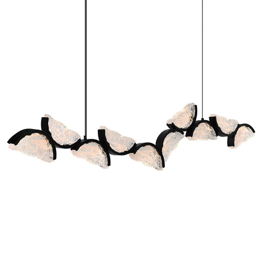 CWI Lighting Moon Integrated LED 70" Chandelier, Black