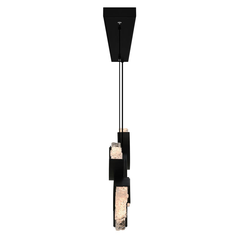 CWI Lighting Moon Integrated LED 70" Chandelier, Black