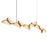 CWI Lighting Moon Integrated LED 70" Chandelier, Brass